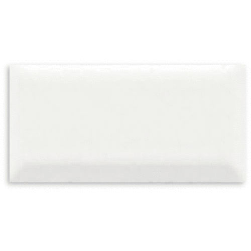 Subway Bevelled White Gloss Wall Tile 75x150