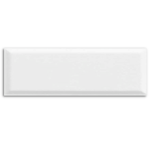 Bevelled White Gloss Wall Tile 100x300