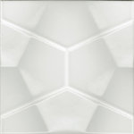 3D White Geo Gloss Wall Tile 200x200