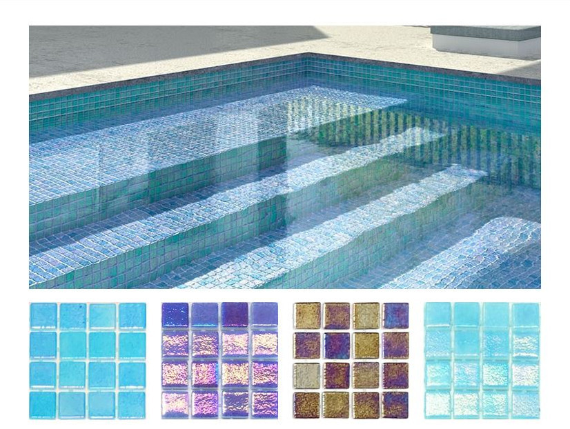 Vidrepur Shell Glass Pool Tiles 25mm x 25mm
