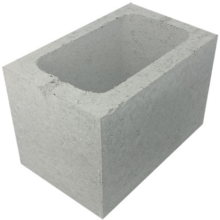 Concrete Grey Block Three Quarter 3/4 20.02
