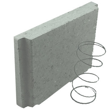 Concrete Grey Block Biscuit & Spring