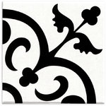 Picasso Crest White Matt Tile 200x200