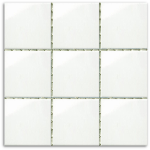 Cotto White Gloss Tile 97x97