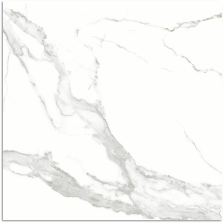 Carrara Marble Gloss Floor Tile 600x600