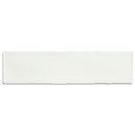 Irregular Edge White Gloss Wall Tile 75x300