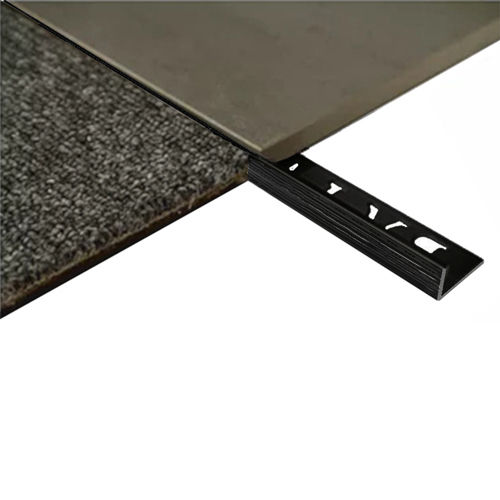 L Angle Aluminium Tile trim 10mm x 3metre (Linished Black)
