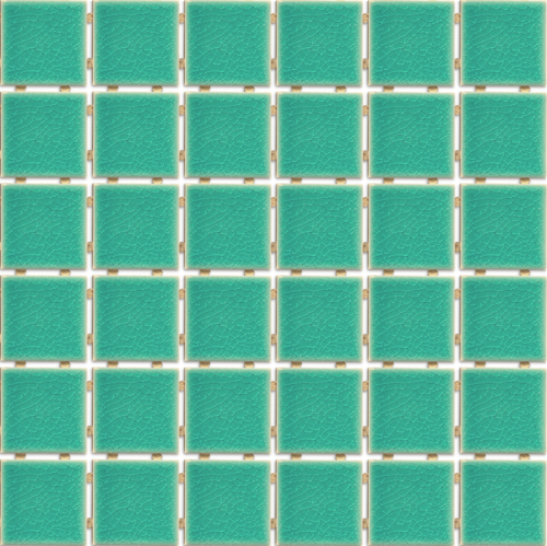 Green Crackle Gloss Dot Mounted Mosaic 48x48