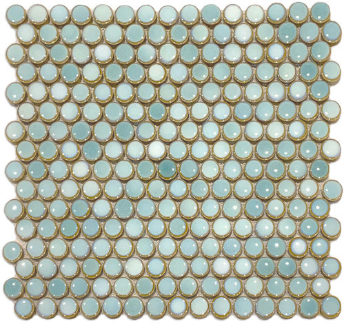 Orbit Penny Round Mint Gloss Mosaic