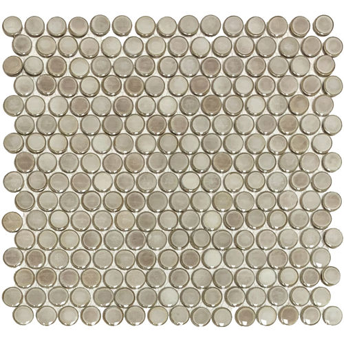 Orbit Penny Round Tea Gloss Mosaic