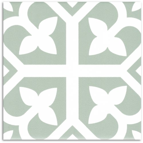 Picasso Bloom Pale Green Matt Tile 200x200