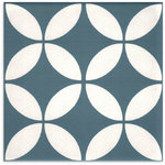 Picasso Star Navy Blue Matt Tile 200x200