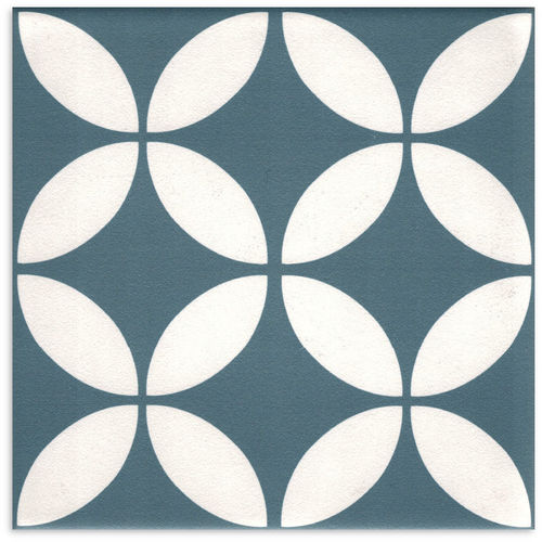 Picasso Star Navy Blue Matt Tile 200x200