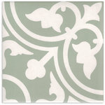 Picasso Shadow Pale Green Matt Tile 200x200