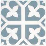 Picasso Bloom Baby Blue Matt Tile 200x200