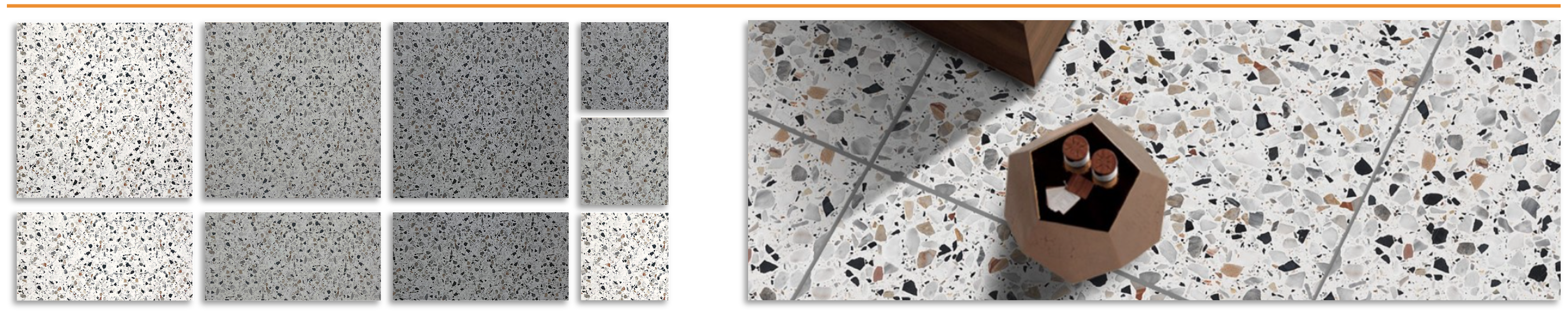 Galaxy Terrazzo Glazed Porcelain Floor Tiles