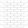 Cotto White Gloss Brick Mosaic 22x73