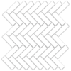 Cotto White Matt Brick Mosaic 22x73