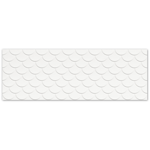 Genesis Shell White Matt Wall Tile 350x1000