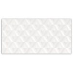 Winter Diamond Shadow White Gloss Wall Tile 300x600