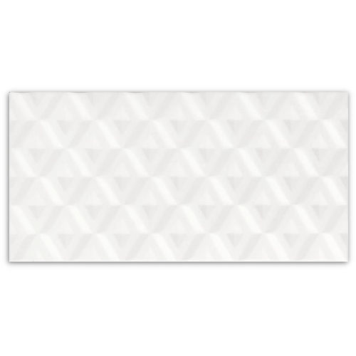 Winter Diamond Shadow White Gloss Wall Tile 300x600