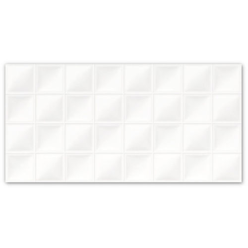 Winter Square Wave White Gloss Wall Tile 300x600