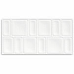 Winter Rectangle Mix White Gloss Wall Tile 300x600