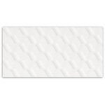Winter Diamond Embossed White Gloss Wall Tile 300x600