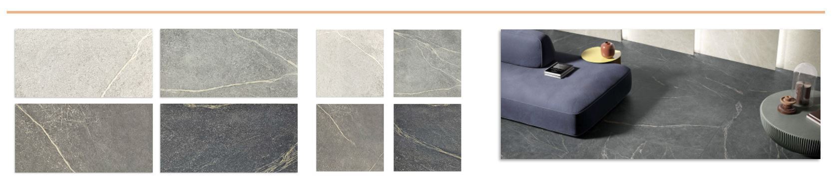 Lava Glazed Porcelain Floor Tiles