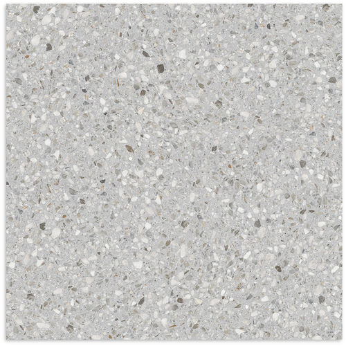 Terrazzo Stone Grigio Matt Tile 600x600