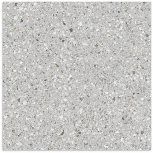 Terrazzo Stone Grigio Matt Tile 600x600