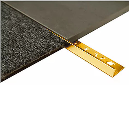 L Angle Aluminium Tile trim 10mm x 3metre (Bright Gold)