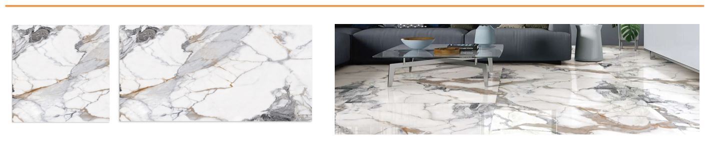 Calacatta Gold Glazed Porcelain Floor Tiles