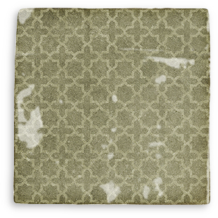 Silhouette Incise Spanish Olive Gloss Wall Tile 130x130