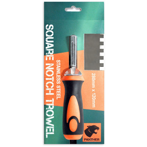 Panther Stainless Steel Notched Adhesive Trowel 8mm