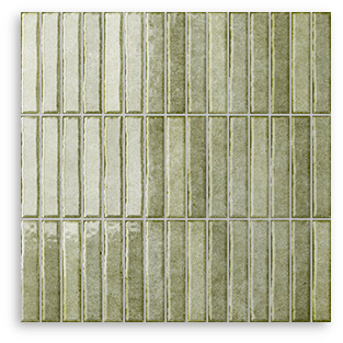 Riva Kit Kat Artichoke Green Gloss Tile 300x300