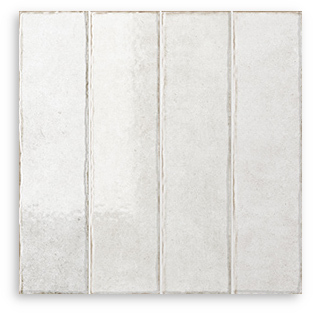 Riva Subway Rice White Gloss Tile 300x300