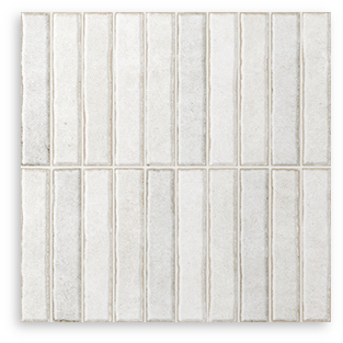 Riva Fingers Rice White Satin Matt Tile 300x300