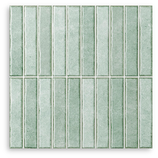 Riva Fingers Myrtle Green Satin Matt Tile 300x300