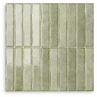 Riva Fingers Artichoke Green Gloss Tile 300x300