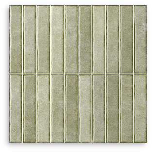 Riva Fingers Artichoke Green Satin Matt Tile 300x300