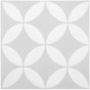 Flourish Petal Grey Matt Tile 300x300