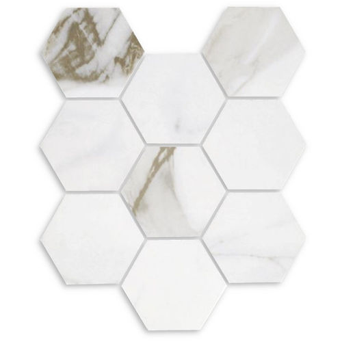 Calacutta Oro Hexagon Polished Mosaic