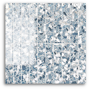 Terrina Blue Haven Finger (25x150) Wall Tile Gloss