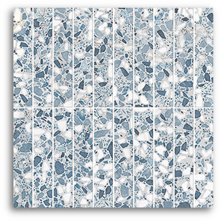 Terrina Blue Haven Finger (25x150) Wall Tile Satin Matt