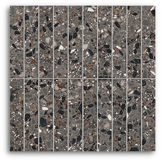 Terrina Ebony Espresso Finger (25x150) Wall Tile Satin Matt