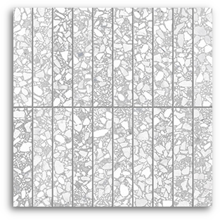 Terrina Silver Lining Finger (25x150) Wall Tile Satin Matt