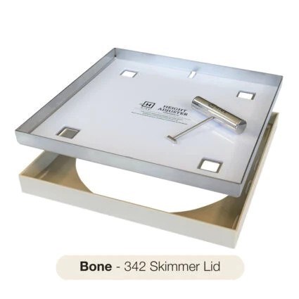 Hide Combination Skimmer Lid Kit 342mm x 342mm - Bone