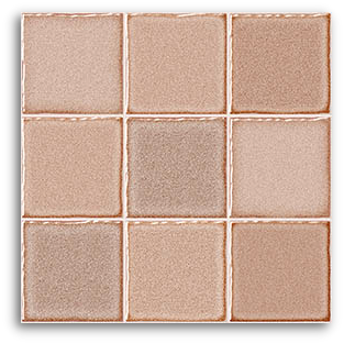 Akari Squares Peach Wall Tile (GLOSS)
