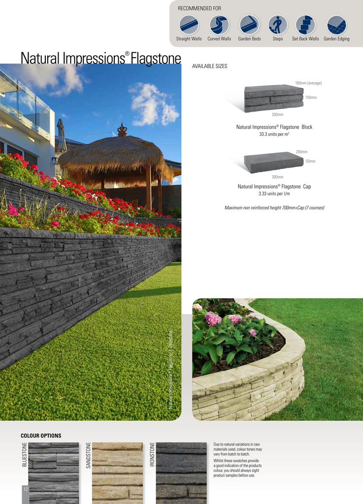 Adbri Natural Impressions Bluestone Flagstone Block - Buy ...